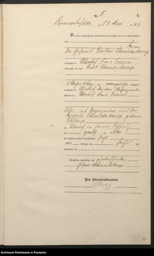Obraz 18 z jednostki "Sterbe-Hauptregister"