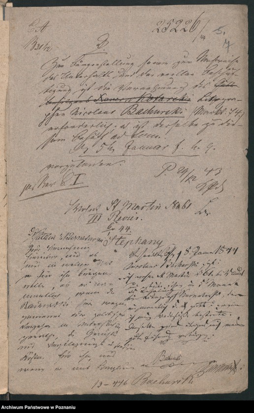 Obraz 10 z jednostki "A. betr. den polnischen Überläufer Lithografen Nicolaus Bachurski /Leon Lambruczewski/"