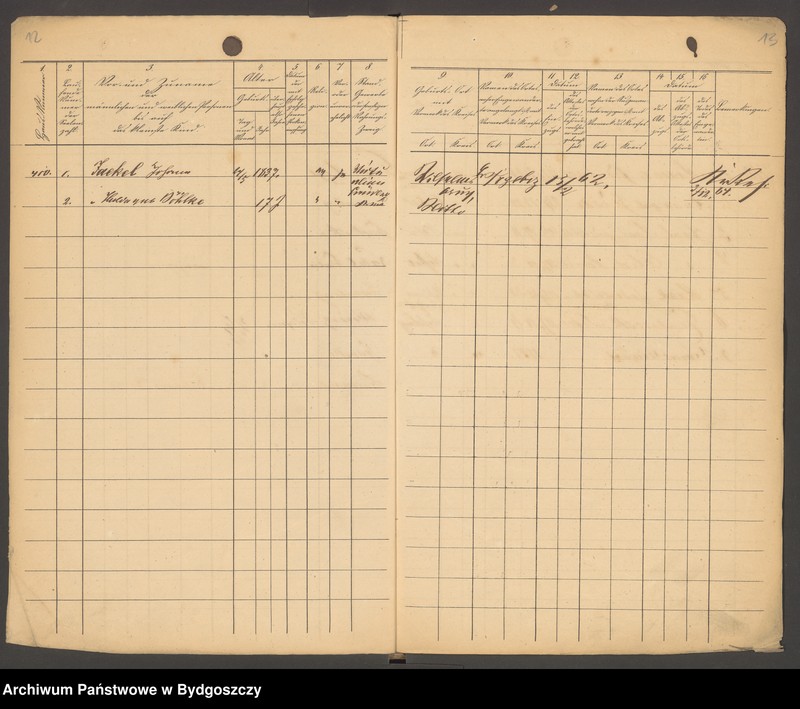 image.from.unit.number "[Liste der sämmtlichen Civil - Einwohner zu Bromberg aufgenommen Nr 409-461]"