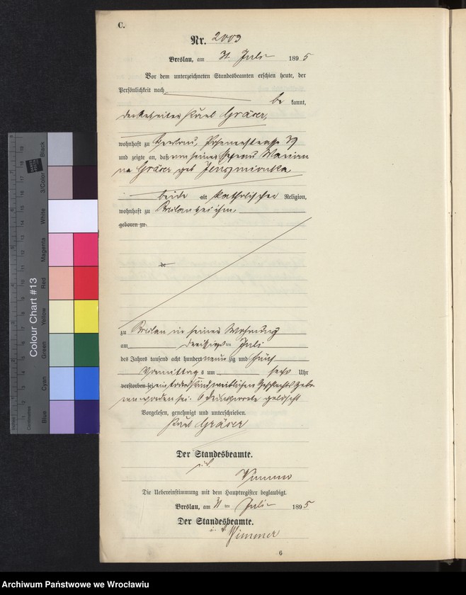 image.from.unit.number "Sterbe-Neben-Register Breslau I 1895 Band 6"