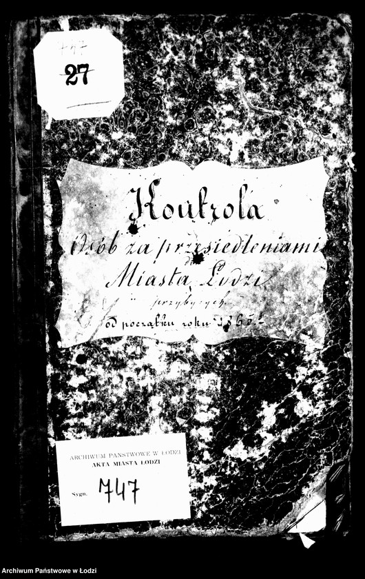 Obraz 4 z jednostki "Kontrola osób za przesiedleniami do miasta Łodzi przybyłych od początku roku 1865"