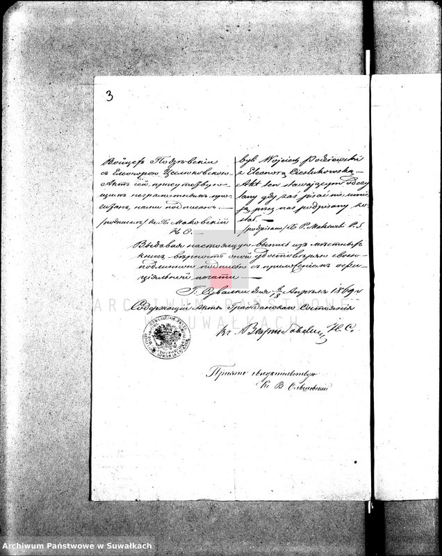 image.from.unit.number "Dokumenta k Aktom o brakosočetanîi Prichoda Vigry v 1869 godu"