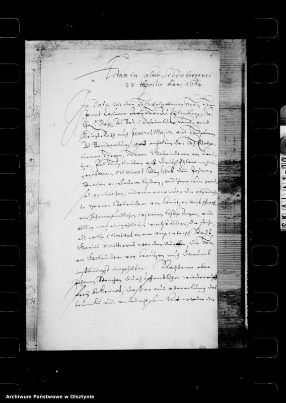 image.from.unit.number "Wederruf der Unjurien, die Johann Strachan gegen die Gebr. Kreutzen ausgegossen und Nachlass der über Strachen gerichtliche verhängten 4 wöch. Thurmstrafe"