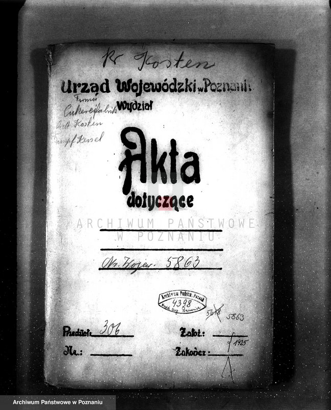 Obraz 4 z jednostki "Cukiernia w Kościanie nr woj. kotła 5863"