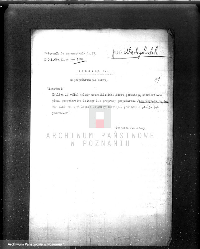 Obraz 15 z jednostki "/Nadzór nad gospodarką leśną sprawy ogólne/"