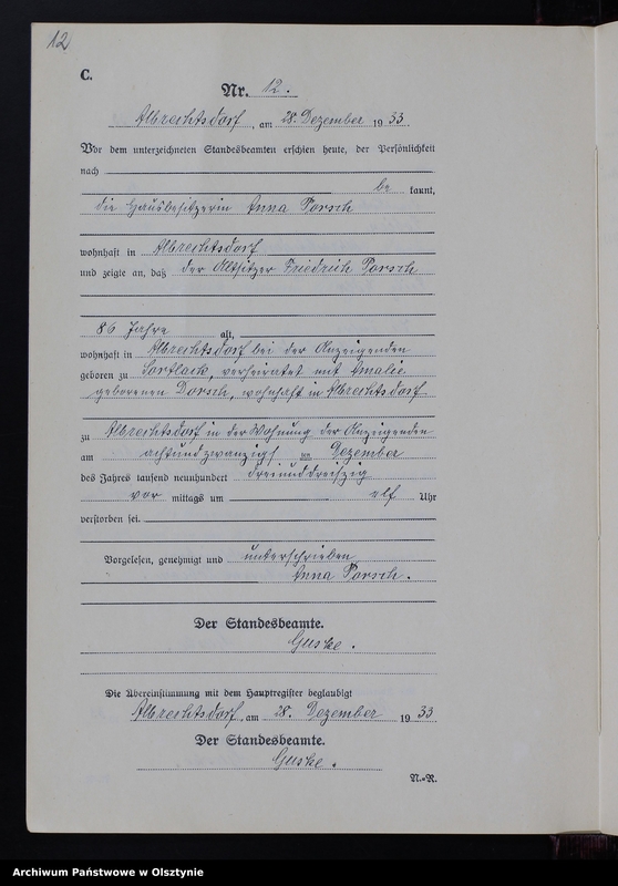 image.from.unit.number "Sterbe-Neben-Register Nr 1 - 13 [ Księga zgonów - wtóropis ]"