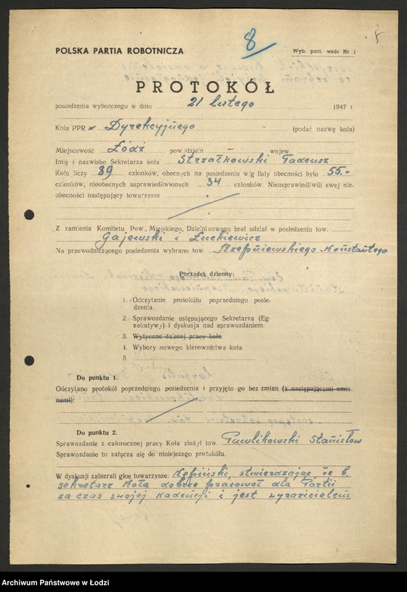 Obraz 6 z jednostki "Protokoły wyborcze kandydatów na konferencję dzielnicową"