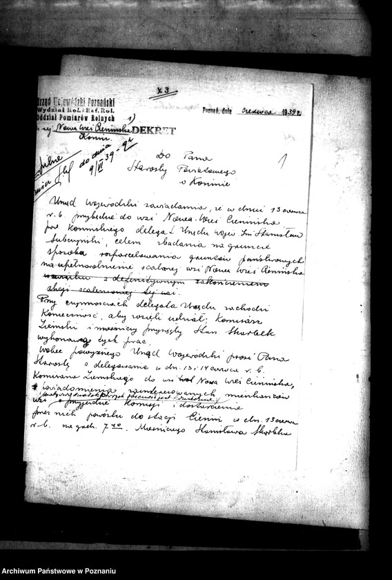 Obraz 4 z jednostki "Postępowanie techniczne przy parcelacji majątku Nowa-Wieś Cienińska"