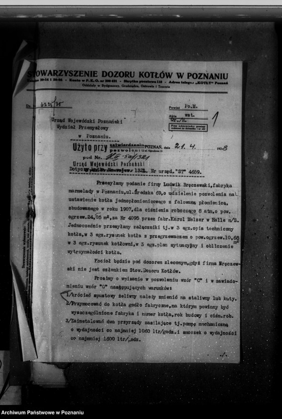 image.from.unit.number "Fabryka marmelady L. Bręczewskiego Poznań - Komandoria nr woj. porz. 1321"