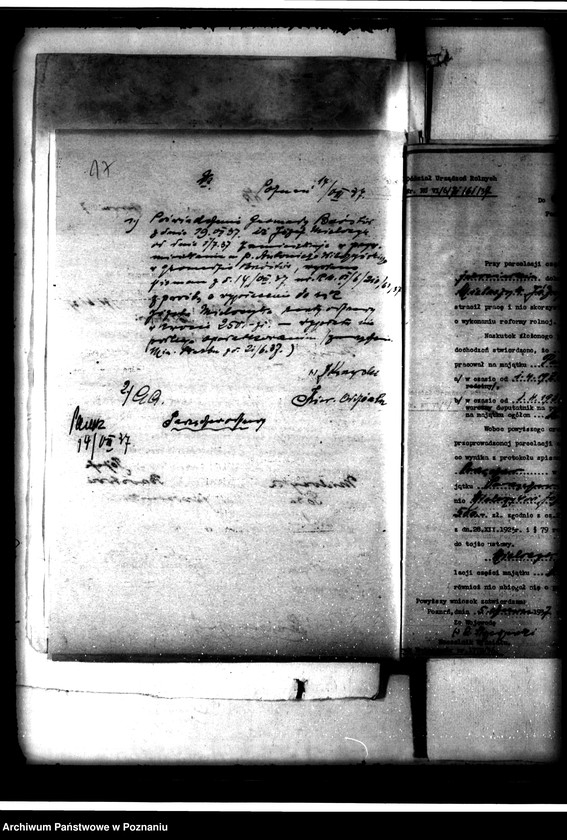 Obraz 20 z jednostki "Majątek Parzęczew powiatu jarocińskiego odprawy z art. 44 ustawa o wykonaniu reformy rolnej"