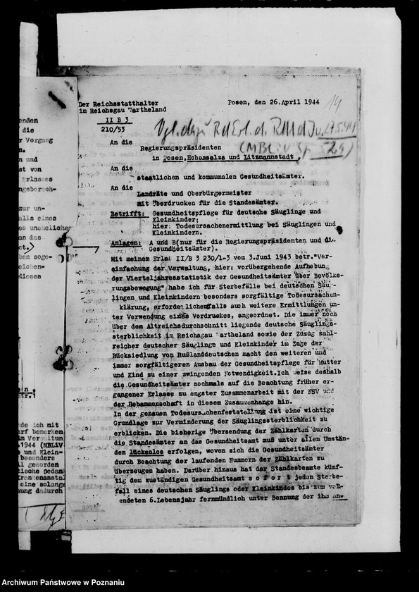 Obraz 18 z jednostki "Statistik der Gesundheitsämter über Todesursachen deutscher Kinder"