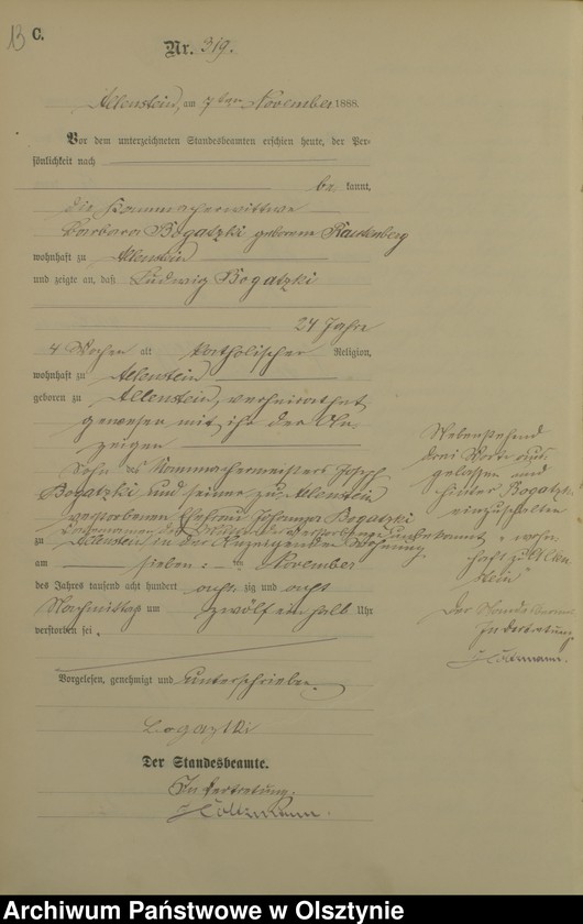 image.from.unit.number "Sterbe-Haupt-Register Tom II,Nr 308 - 394"