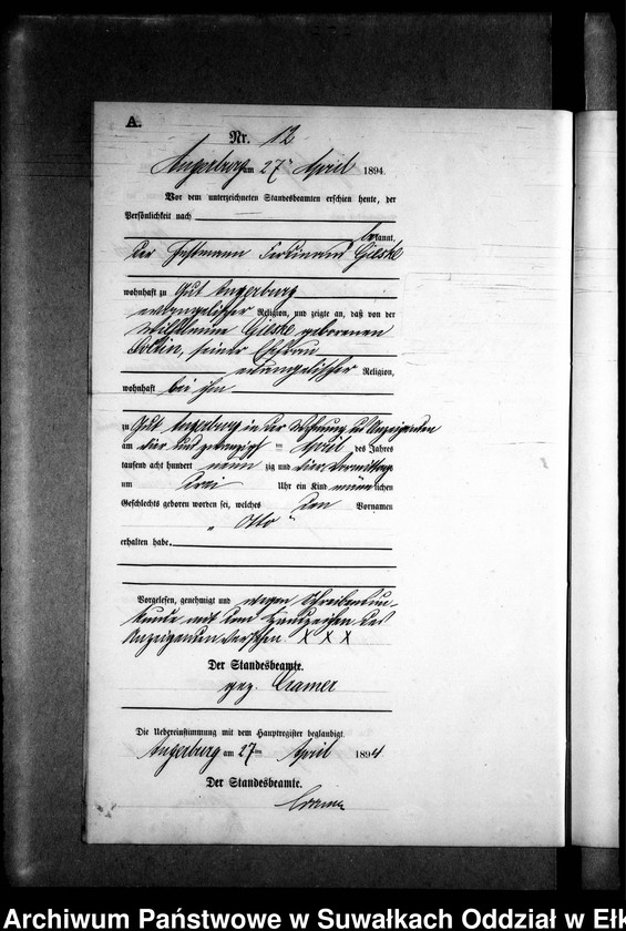 image.from.unit.number "Geburts-Neben-Register des Preussischen Standes-Amtes Kehlen Kreis Angerburg"