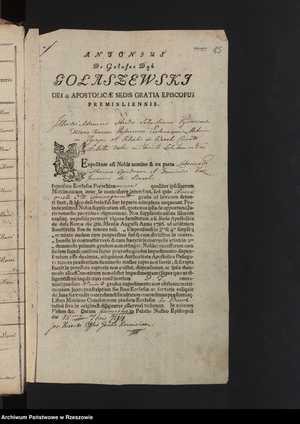 image.from.unit.number "Liber Natorum Copulatorum ac Mortuorum pro pago Veteri Borek. Tom I"