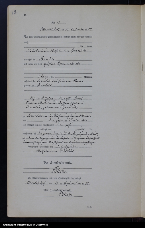 image.from.unit.number "Sterbe-Neben-Register Nr 1 - 27 [ Księga zgonów - wtóropis ]"