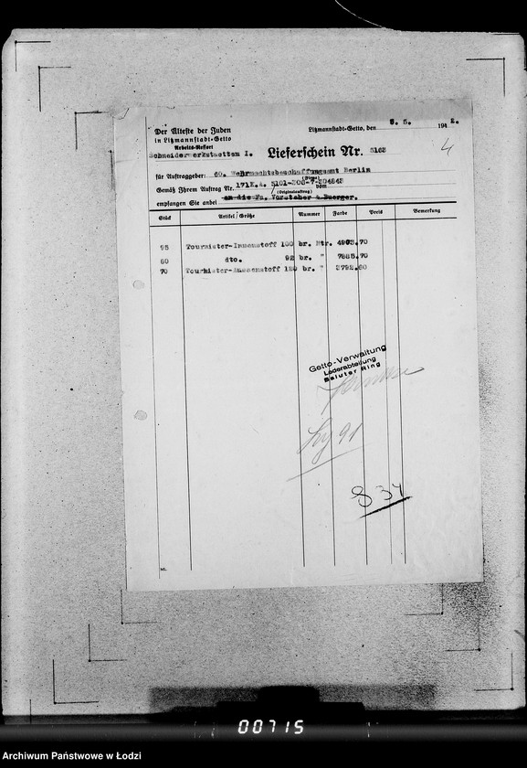 Obraz 8 z jednostki "306 Rucksack. Rücklieferung"