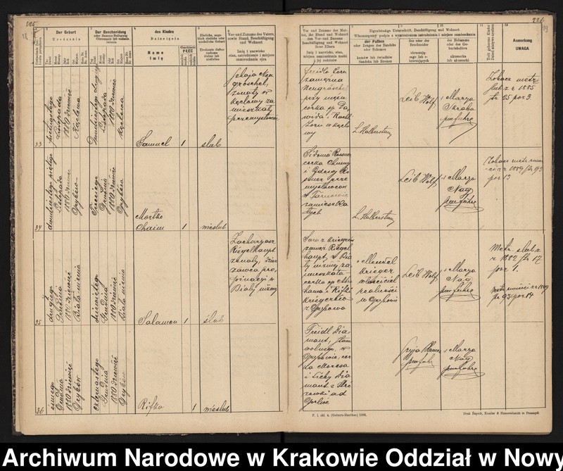Obraz 12 z jednostki "[Księgi stanu cywilnego - urodzenia, małżeństwa, zgony]"