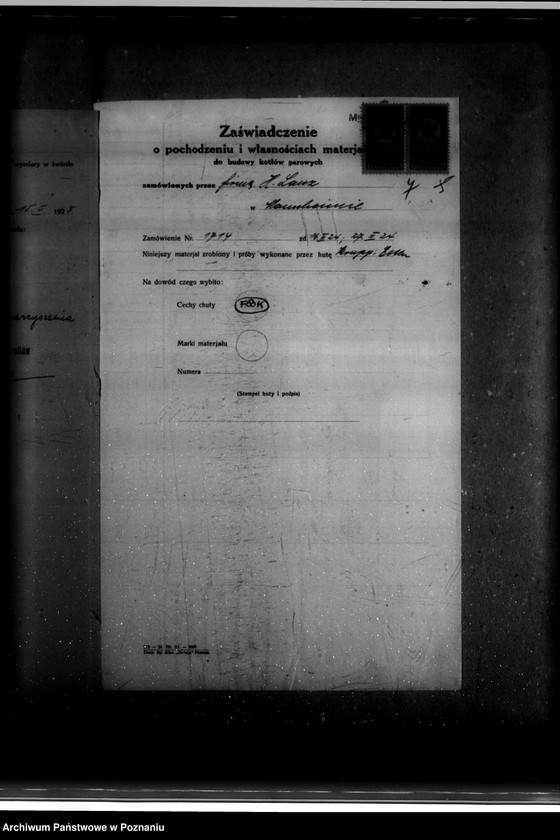 Obraz 11 z jednostki "Młyn Głowackiego i Przesmyckiego w Zaniemyślu nr woj. kotła 5915"