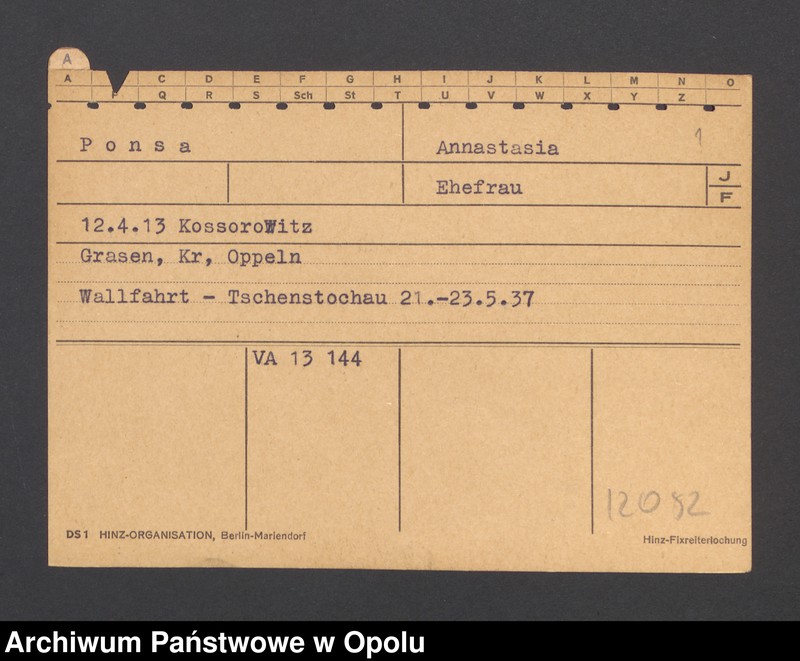 Obraz 3 z jednostki "[Ponsa Annastasia, ur. 12.04.1913 Kossorowitz]"