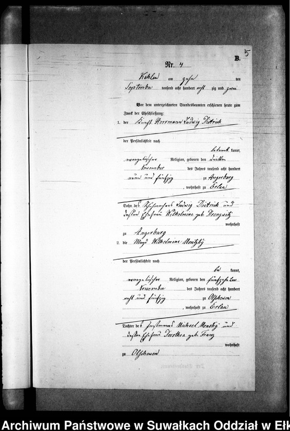 image.from.unit.number "Heiraths-Neben-Register des Preussischen Standes-Amtes Kehlen Kreis Angerburg"