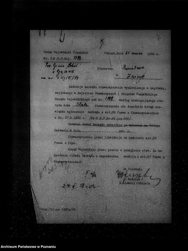 Obraz 11 z jednostki "/Towarzystwo Gimnastyczne „Sokół" w Gąsawie powiat Żnin - rejestracja/"