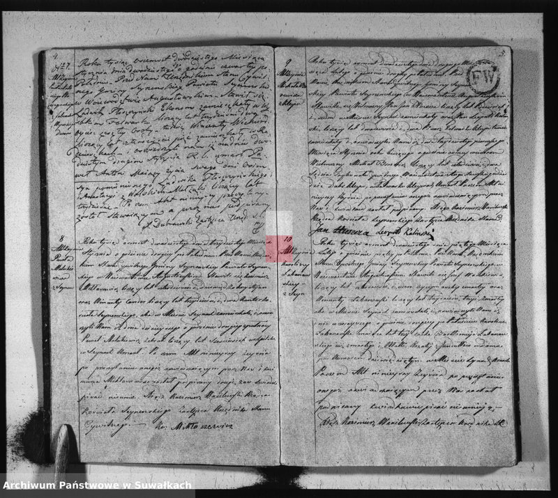 image.from.unit.number "Akta zeszłych stanu cywilnego gminy seyneńskiey od 1-go stycznia 1820 roku."
