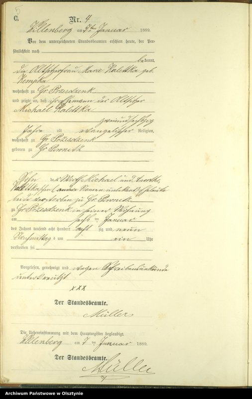 image.from.unit.number "Sterbe-Neben-Register Nr 1 - 174"