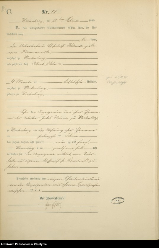 image.from.unit.number "Sterbe-Haupt-Register Nr 1 - 129"