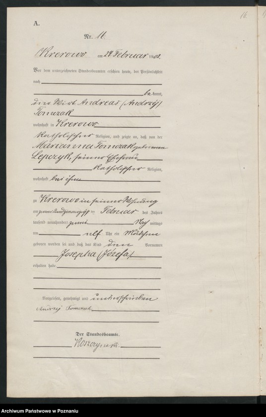 Obraz 19 z jednostki "Geburts-Haupt-Register"