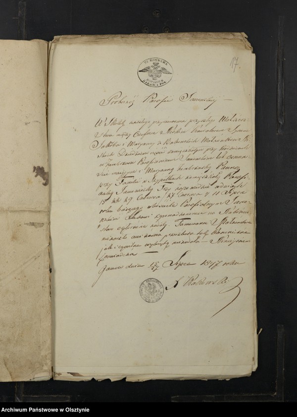 image.from.unit.number "Annexa z rok 1847 Parafij Janowiec"