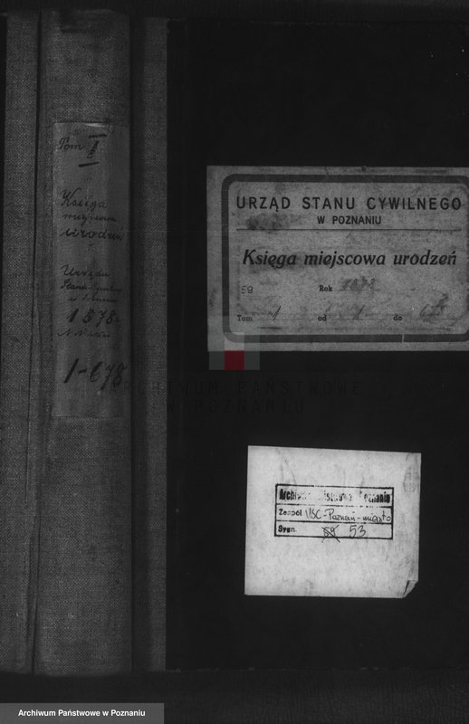 Obraz 1 z jednostki "Księga urodzeń t. I"