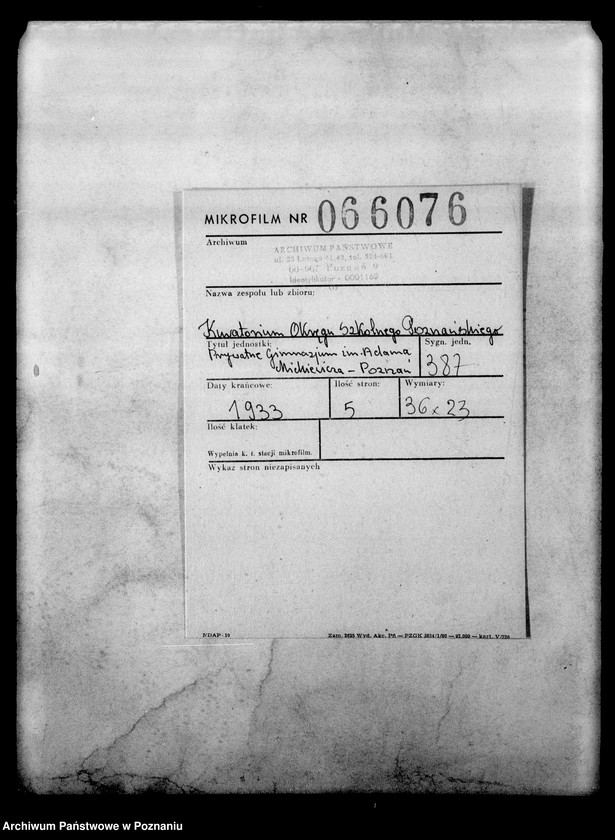 Obraz 2 z jednostki "Prywatne Gimnazjum imienia Adama Mickiewicza - Poznań"