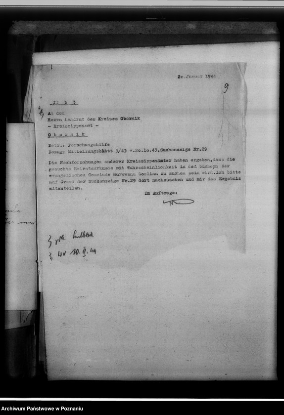 Obraz 13 z jednostki "[Korespondencja w sprawach poszukiwań genealogicznych]"