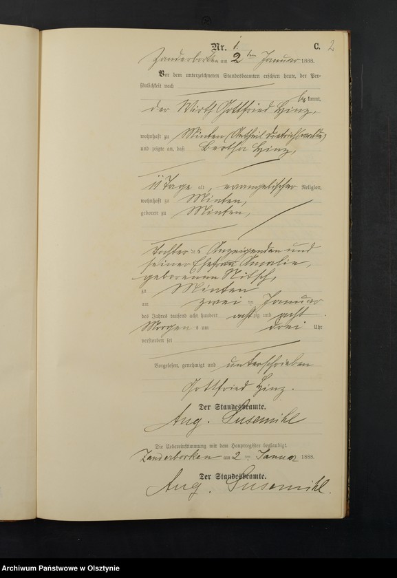 image.from.unit.number "Sterbe-Neben-Register Nr 1 - 85"