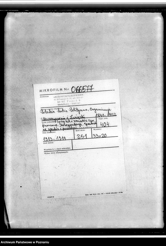 Obraz 2 z jednostki "Spisy kół i zarządów. Sprawy finansowe. Korespondencja. Sprawozdania ze zjazdów i posiedzeń. Wycinki prasowe- z prasy polskiej"