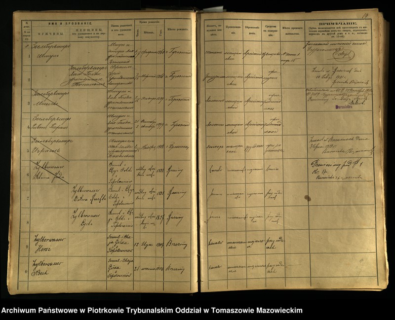 Obraz 15 z jednostki "[Księga ludności stałej miasta Brzezin tom I]"