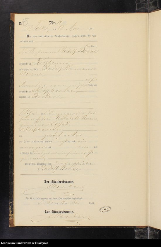 image.from.unit.number "Sterbe-Neben-Register Nr 1 - 22"