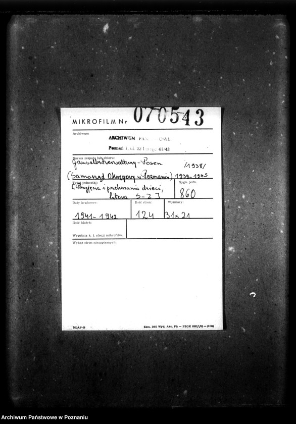 Obraz 2 z jednostki "Ehemalige Heimkinder von 1941 bis 30 V 1942, S-Z. [Przyjęcia i przekazania dzieci, litera S-Z]."