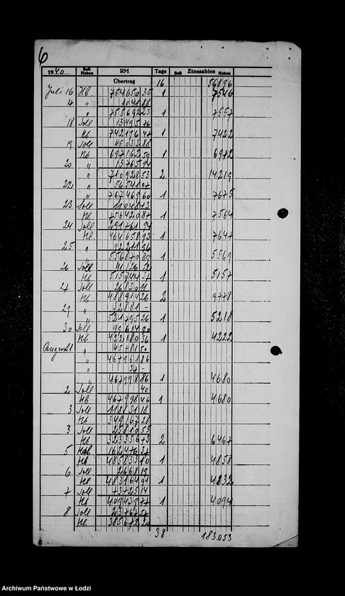Obraz 10 z jednostki "Bankkonto nr 700"
