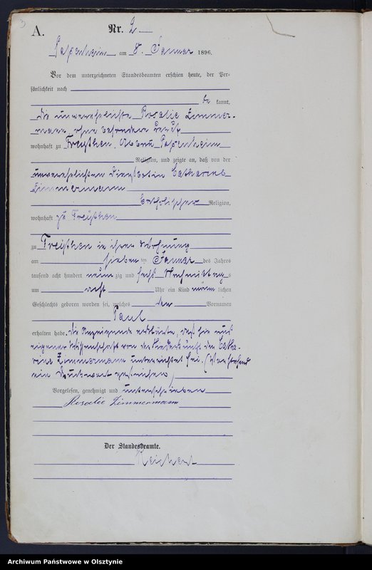 image.from.unit.number "Geburts-Haupt-Register Nr 1 - 87"