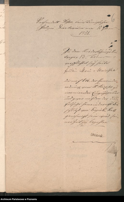 Obraz 10 z jednostki "A. betr. die polnische Emigrantin Marie von Uminska"