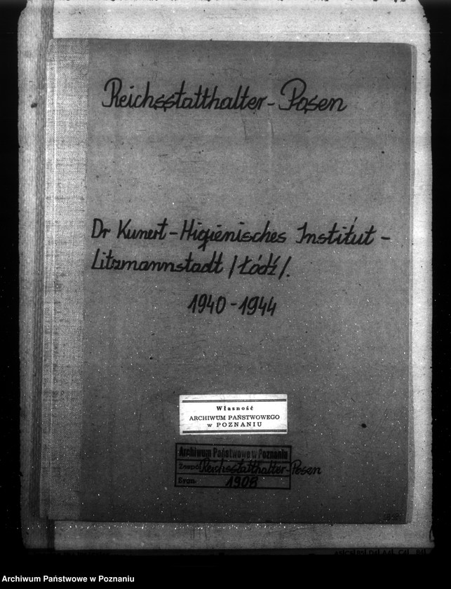 Obraz 4 z jednostki "Dr. Kunert - Hygienisches Institut - Litzmannstadt (Łódź)"