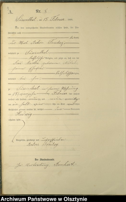 image.from.unit.number "Geburts-Haupt-Register Nr 1 - 88"