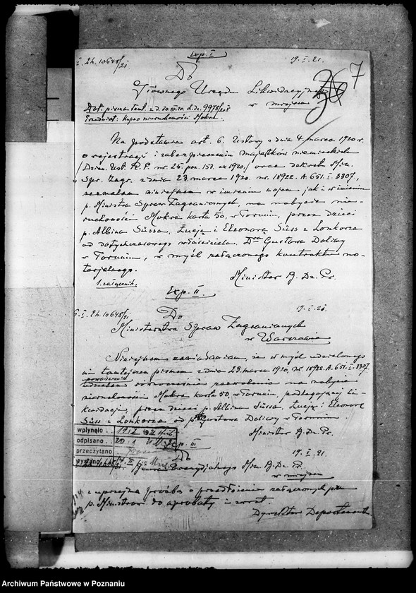 Obraz 11 z jednostki "Sprawy agrarnej reformy - Główny Urząd Likwidacyjny w Poznaniu"