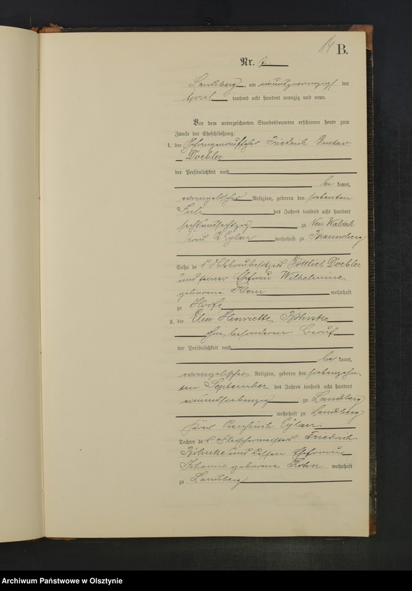 image.from.unit.number "Heiraths-Neben-Register Nr 1 - 22"
