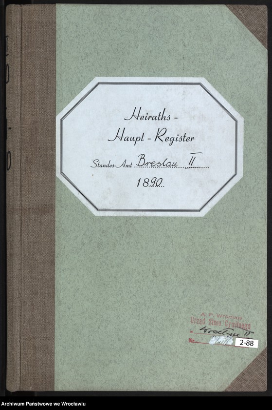 image.from.unit.number "Heiraths-Haupt-Register Breslau II 1890 Band 5"