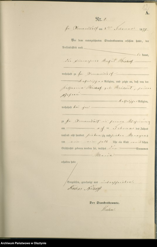 image.from.unit.number "Geburts-Haupt-Register Nr 1 - 130"