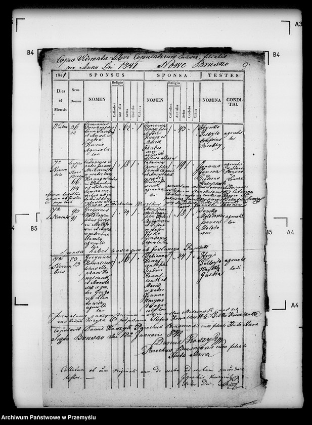 Obraz 15 z jednostki "[Kopie ksiąg metrykalnych parafii Brusno Stare z filiami Brusno Nowe, Huta Stara (dekanat Cieszanów)]"