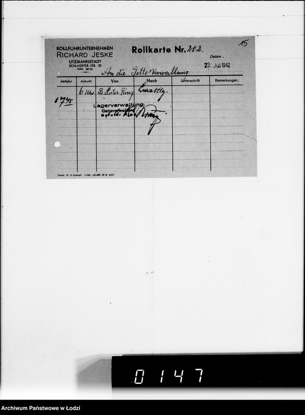 Obraz 19 z jednostki "Diverse I-M.Rechnungen [za dostawy towarów dla Getta]"