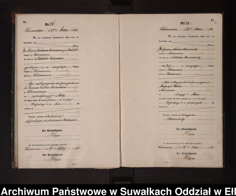 image.from.unit.number "Sterbe-Neben-Register des Preussischen Standes-Amtes Widminnen Kreis Loetzen"